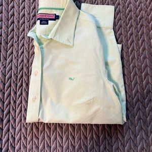 Vineyard Vines Shep & Ian mint green button down 100% cotton shirt size large